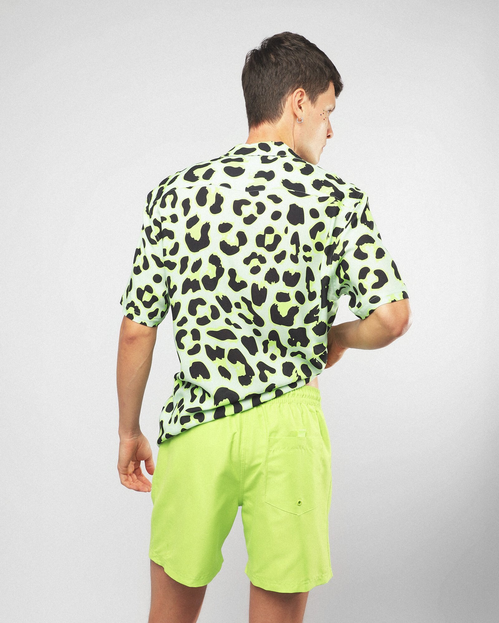 Short água masculino estampa mágica - Verde Claro — foto 5
