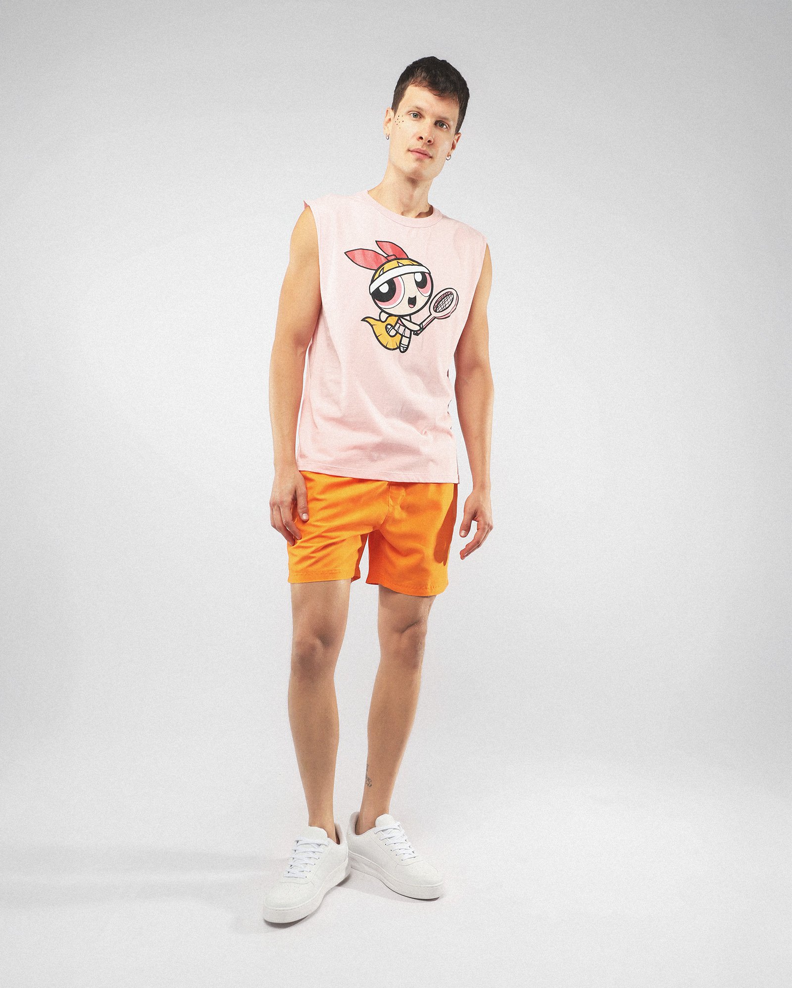 Short água masculino estampa mágica - Laranja
