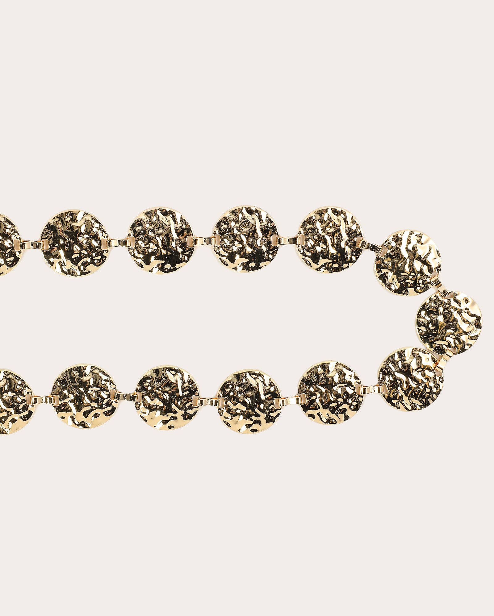 Cinto feminino medalhas marteladas em metal dourado