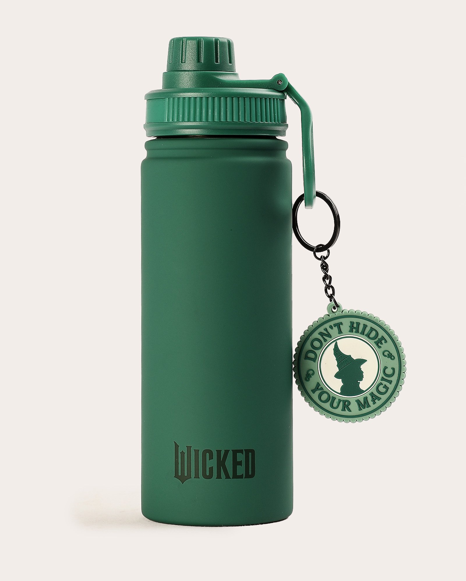 Garrafa squeeze de metal 750ml + chaveiro Wicked - verde | Universal