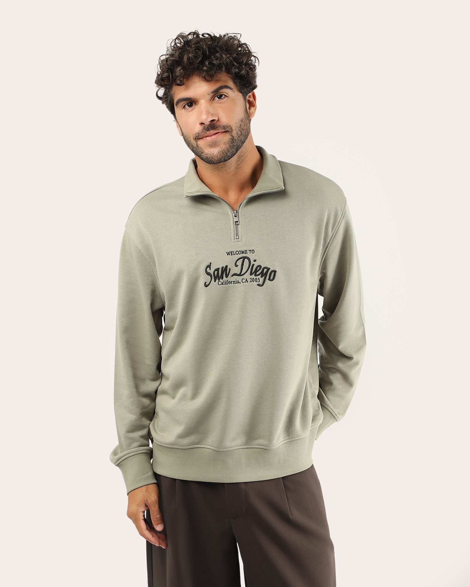 Blusa de moletom masculina regular San Diego - verde