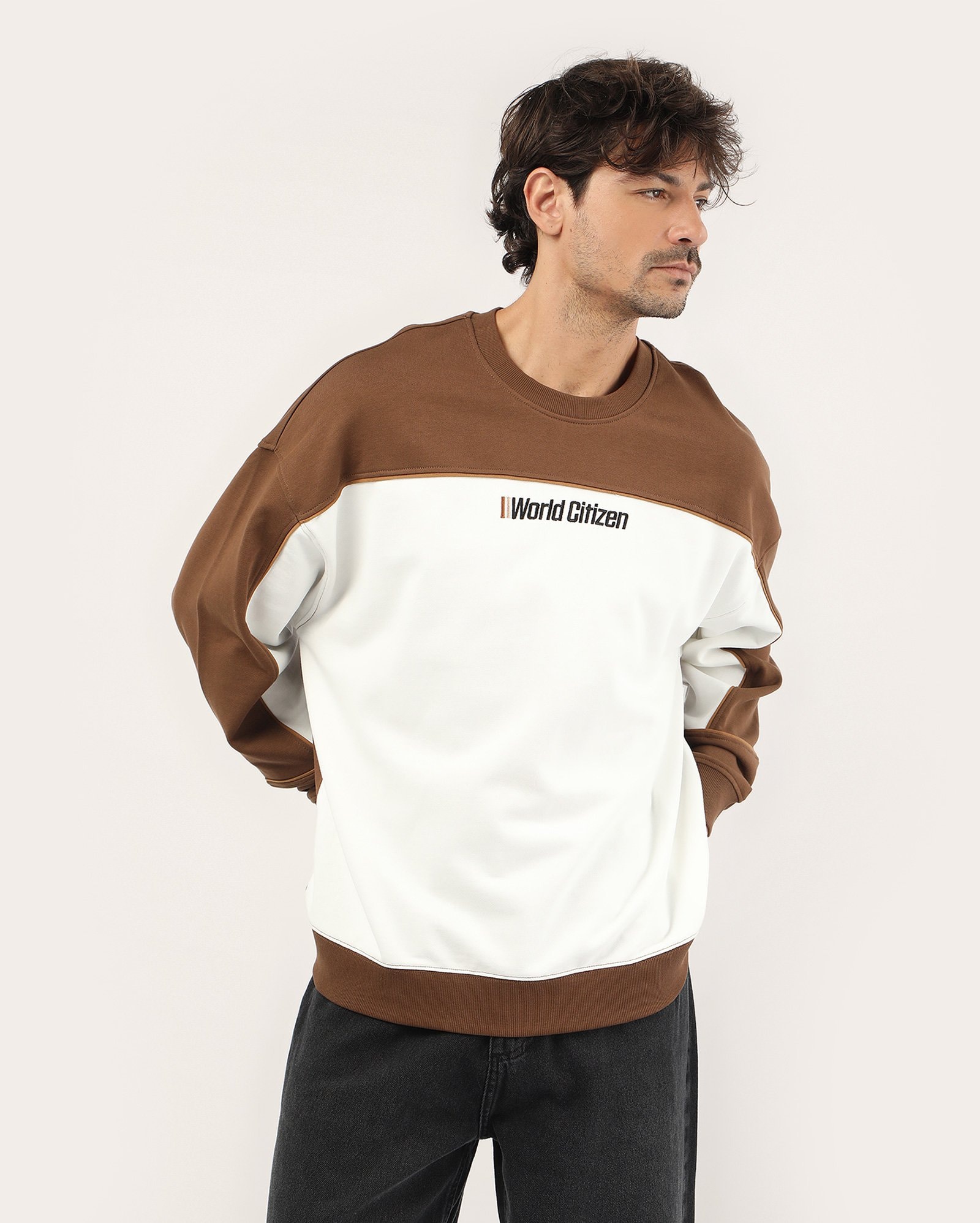 Blusa de moletom masculina World Citizen - multicor