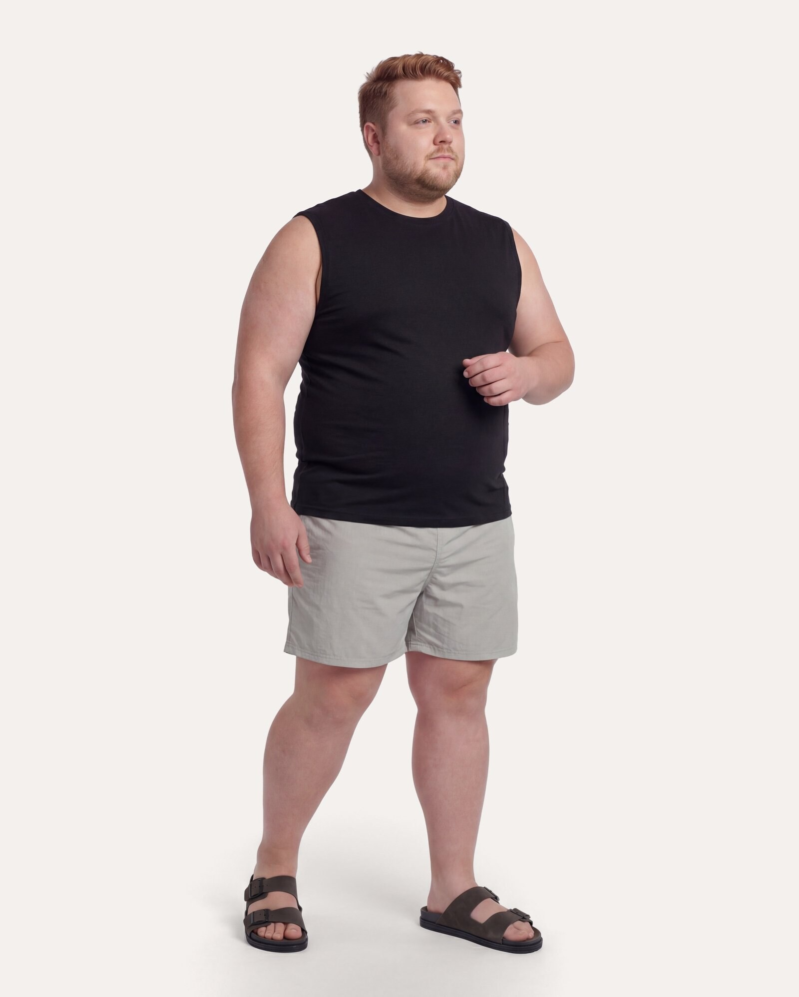 Shorts plus size masculino com elástico - verde