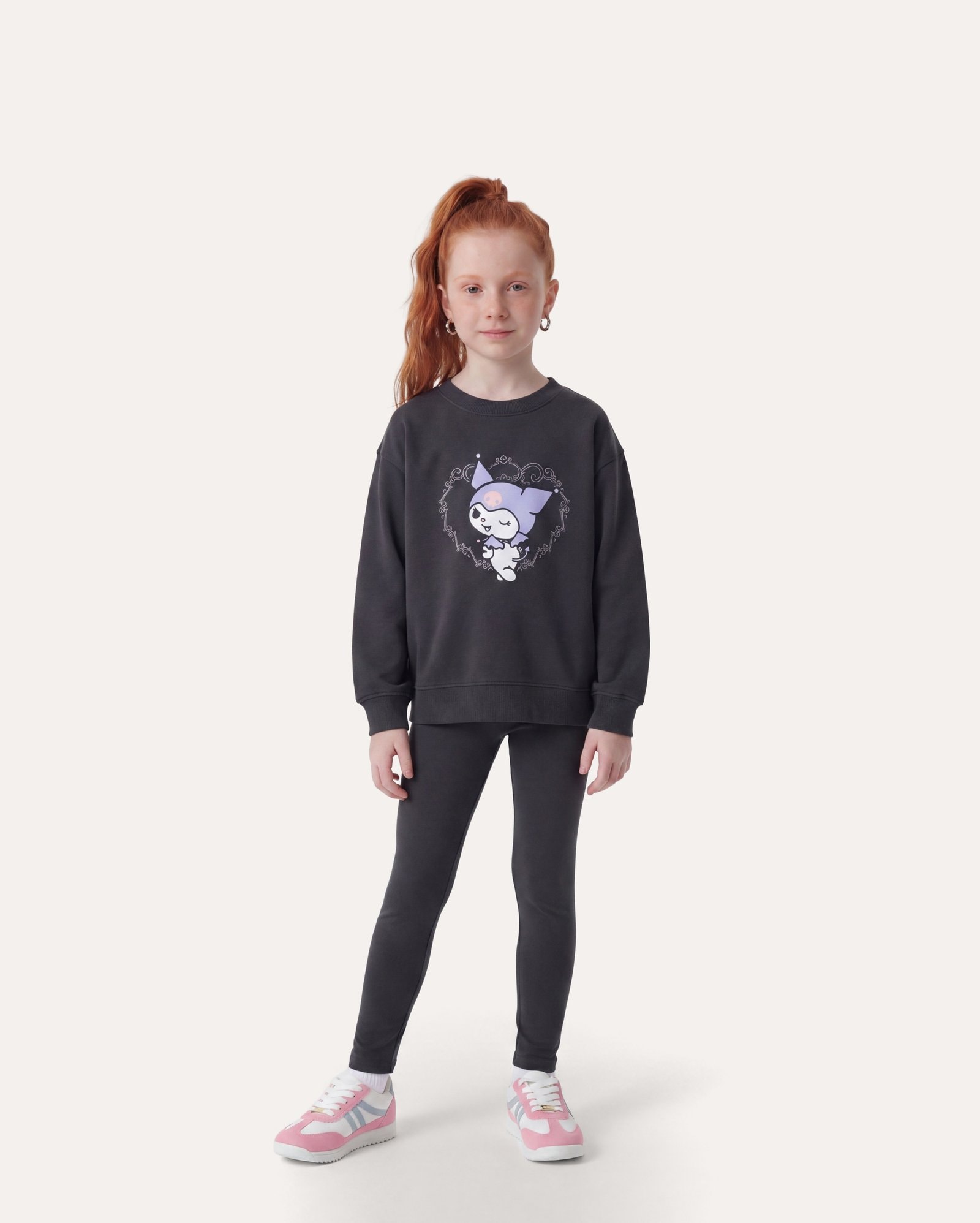 Conjunto longo infantil Kuromi 6-14A - cinza | Sanrio
