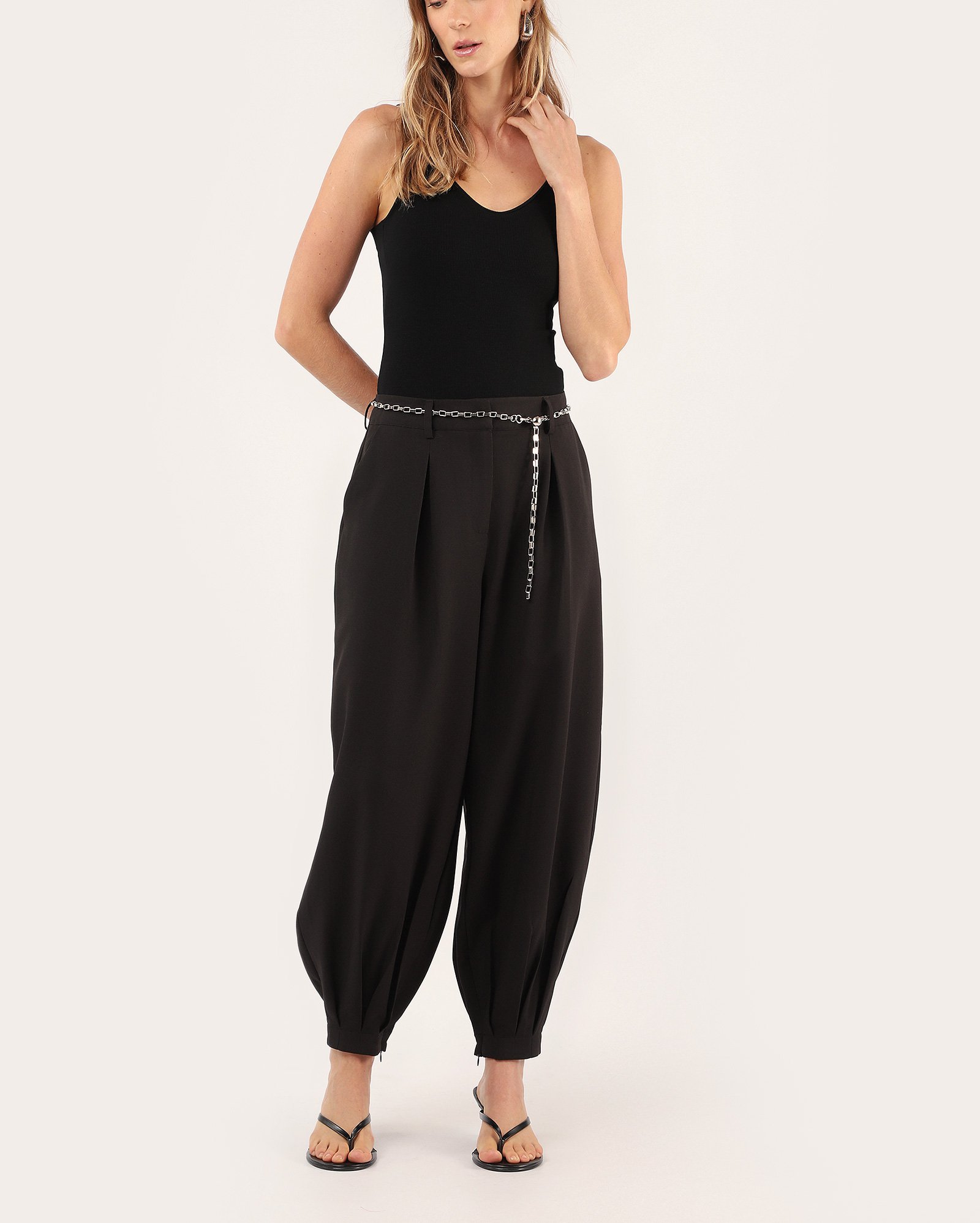 Calça feminina aladim com alfaiataria - preta — foto 2