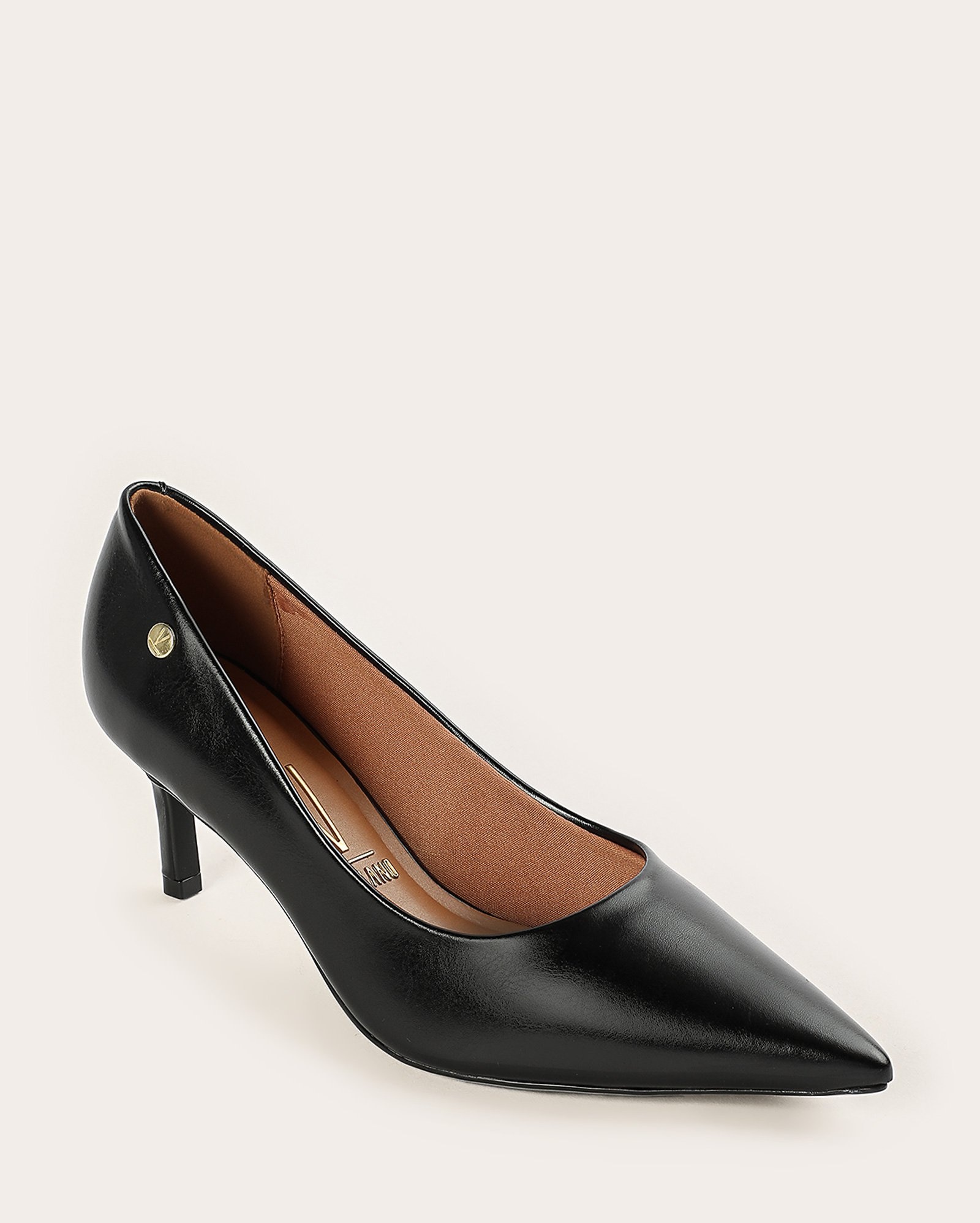 Sapato scarpin salto médio fino - preto | Vizzano