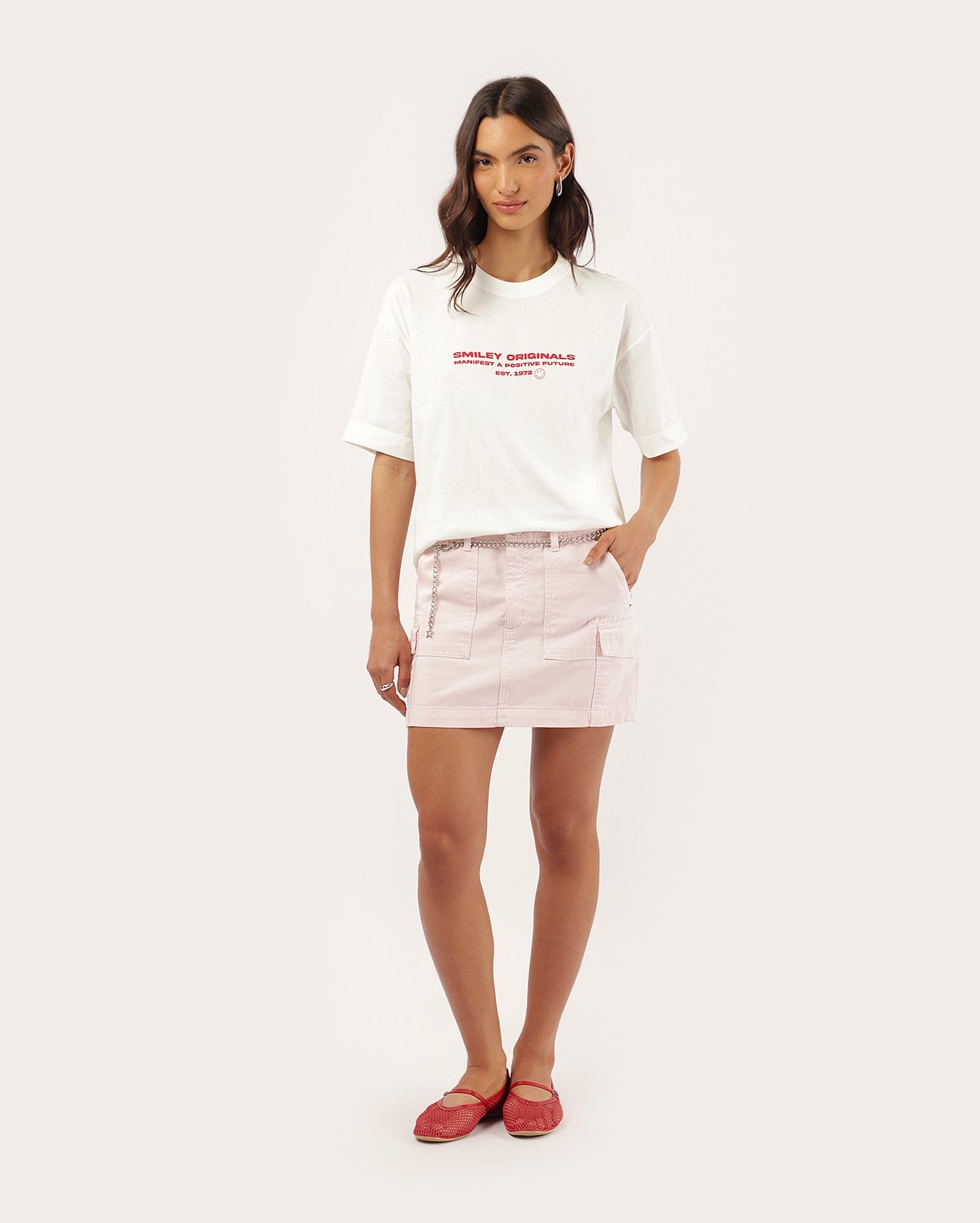 Camiseta feminina oversized Originals - branca | The Smiley Company — foto 3