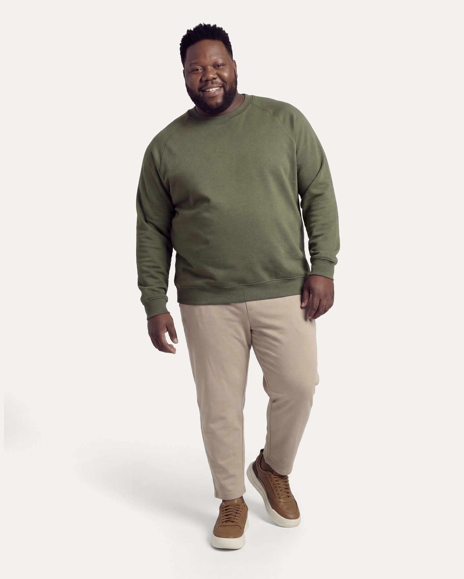 Blusa de moletom plus size masculina - verde