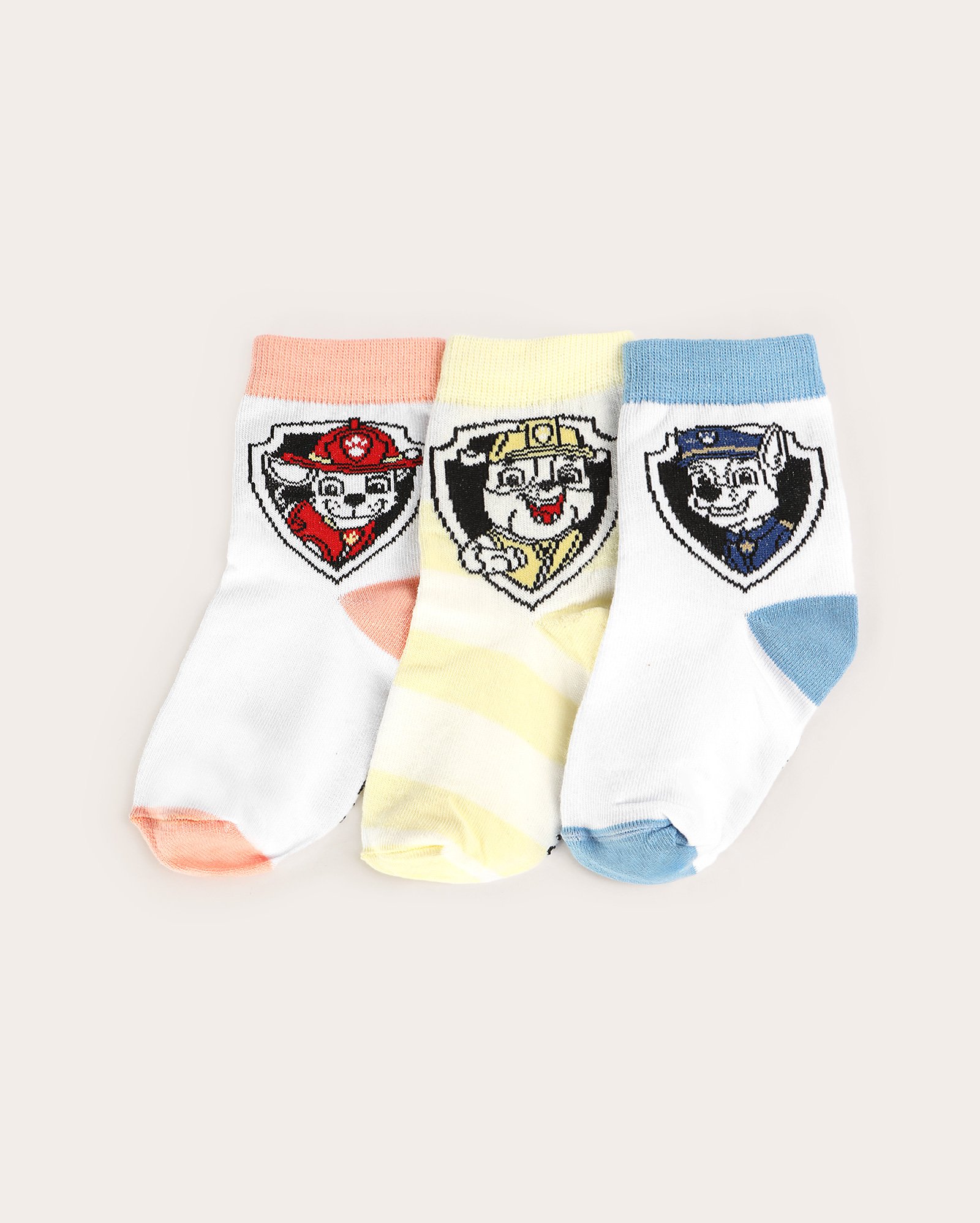 Kit de meias infantil 3 pares Patrulha Canina - multicor | Paramount