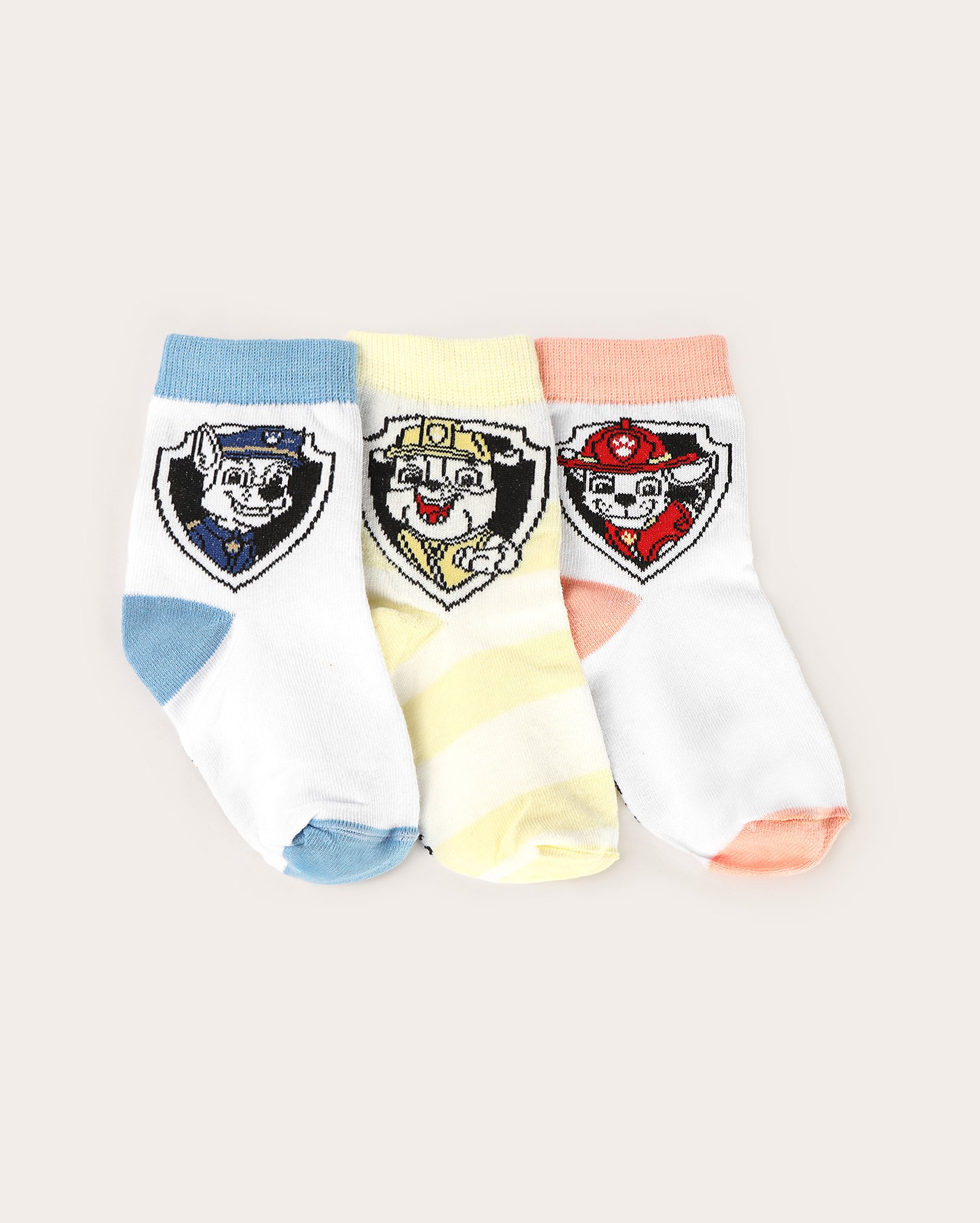 Kit de meias infantil 3 pares Patrulha Canina - multicor | Paramount