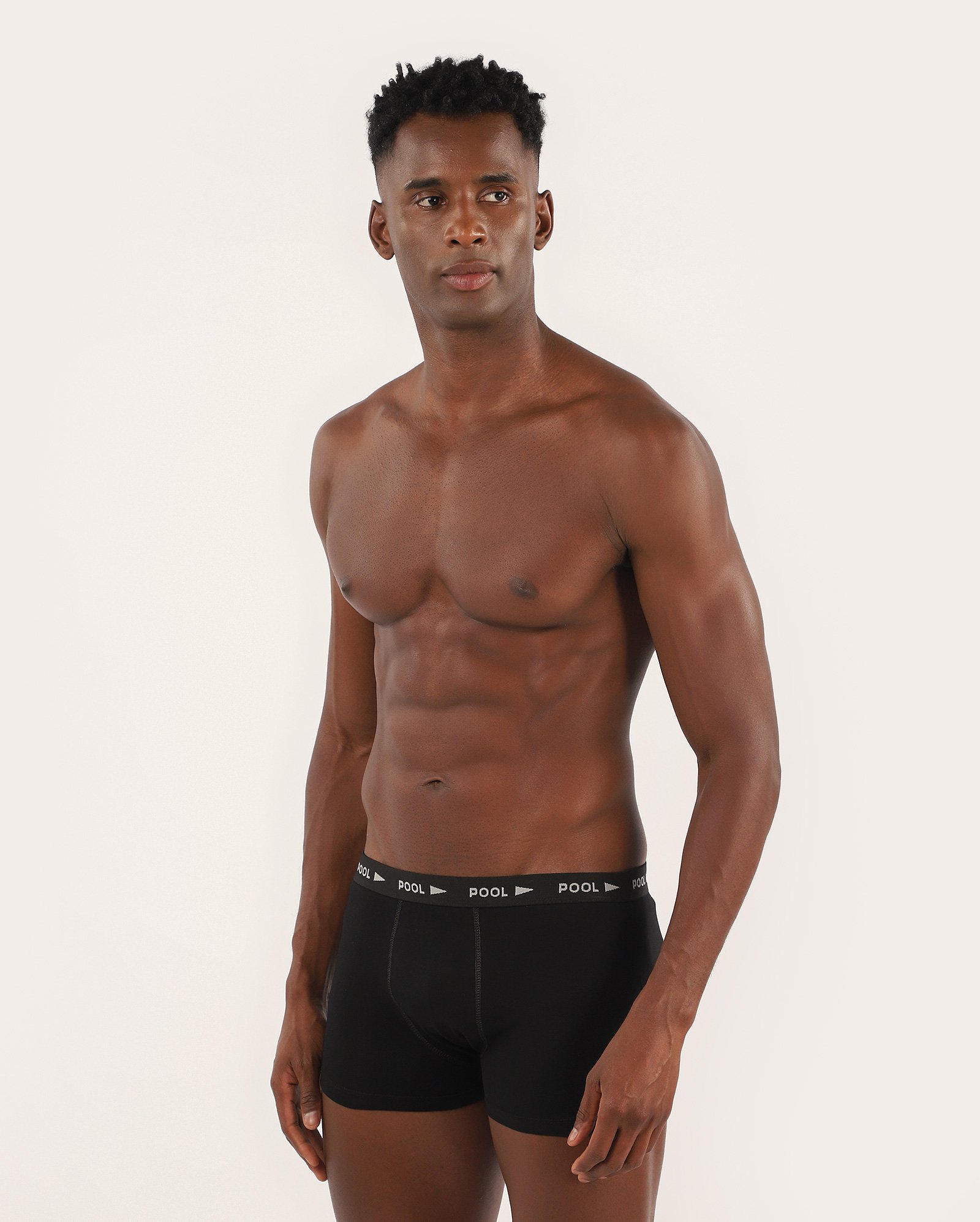 Kit cueca boxer 3 peças cós elástico - multicor