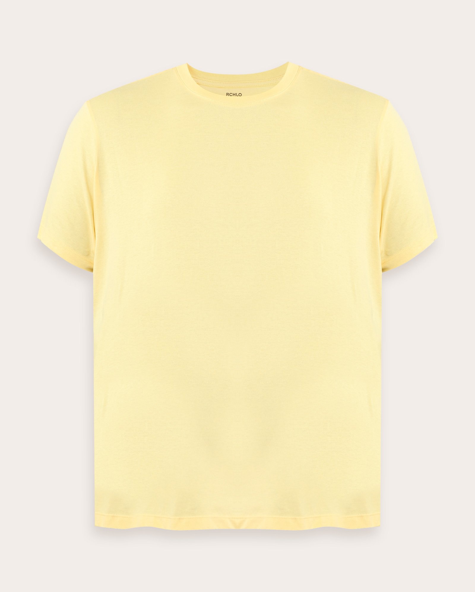 Camiseta masculina plus size regular lisa - amarela