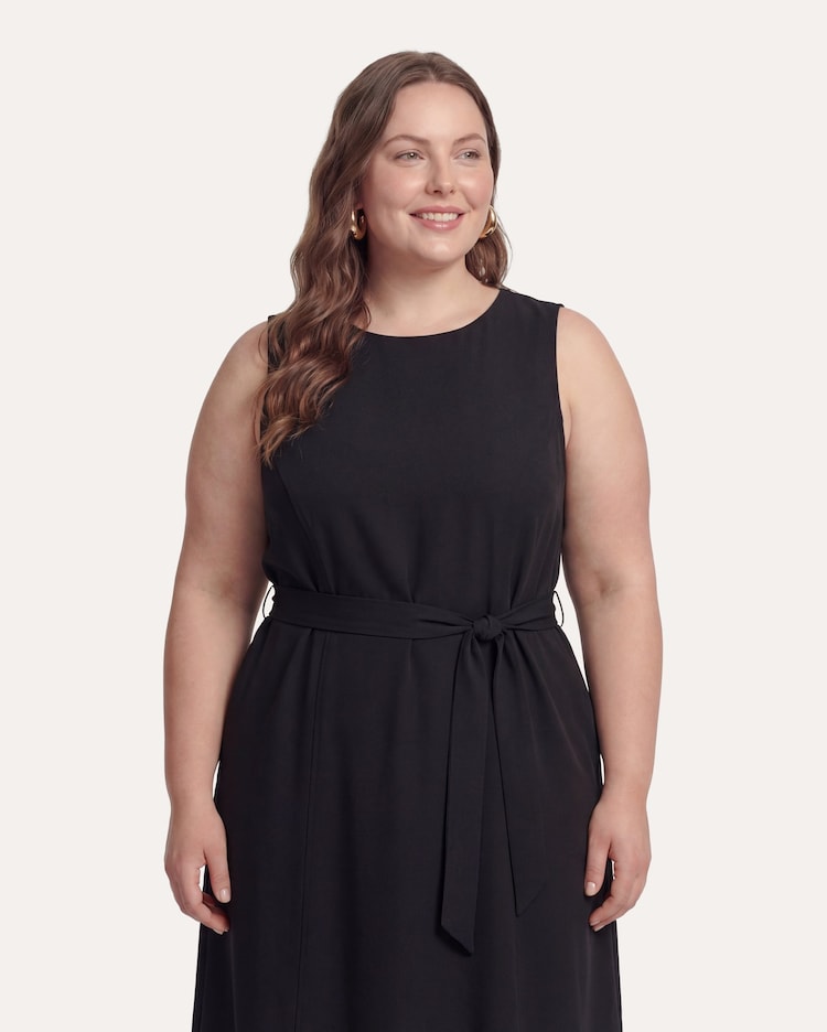 Riachuelo | Vestido plus size midi com viscose e amarração