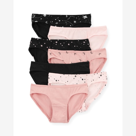 Kit calcinha infantil 7 peças estrelas e lua multicor | Carter's