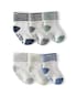 Kit meia bebê 6 pares fleece com listras multicor | Carter's