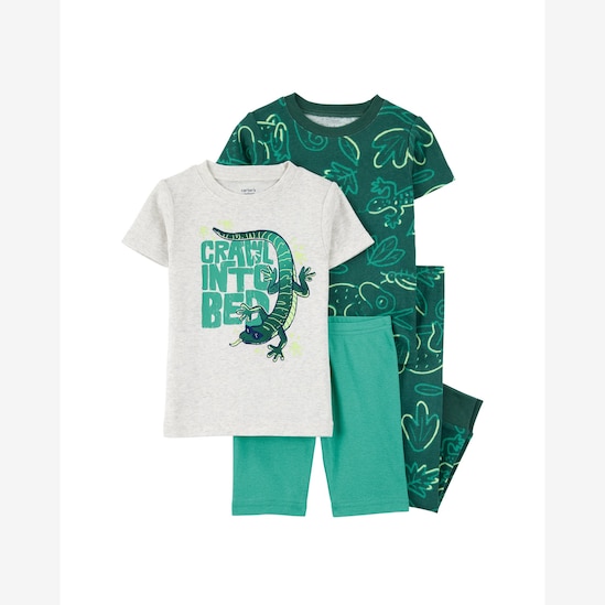 Pijama bebê 4 peças lagarto na floresta multicor | Carter's