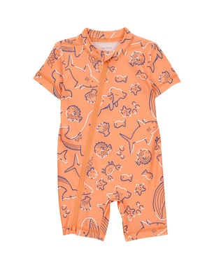 Macaquinho de praia bebê fundo do mar laranja | Carter's