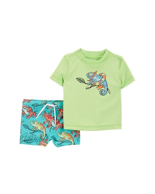 Conjunto praia bebê 2 peças camaleão na praia multicor | Carter's