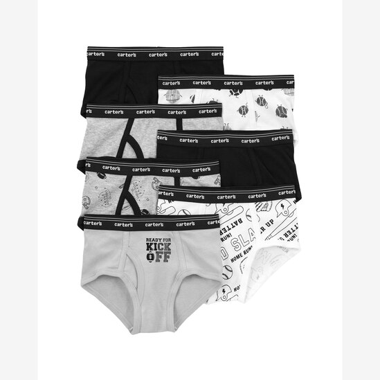 Kit cueca infantil 7 peças slip esportes multicor | Carter's