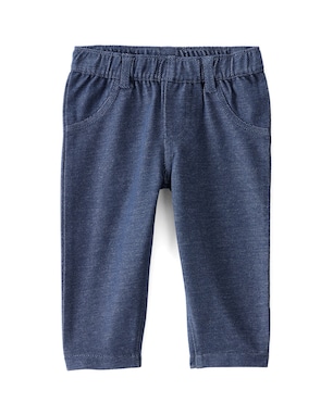 Calça jeans bebê de malha pespontada denim médio | Carter's
