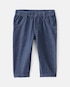 Calça jeans bebê de malha pespontada denim médio | Carter's