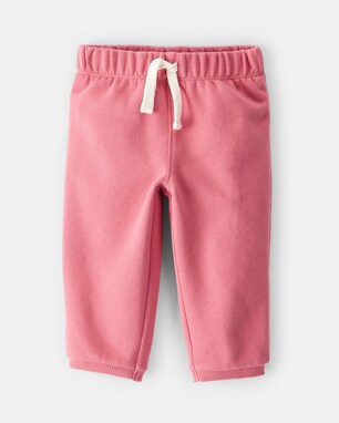 Calça de moletom bebê cós de elástico rosa | Carter's