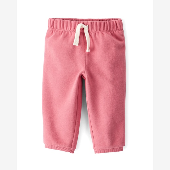 Calça de moletom bebê cós de elástico rosa | Carter's