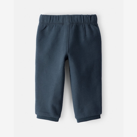 Calça de moletom bebê cós de elástico azul | Carter's