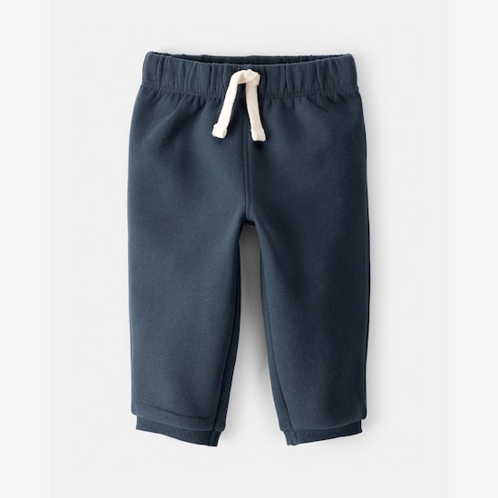 Calça de moletom bebê cós de elástico azul | Carter's