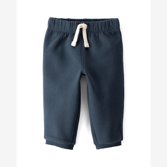 Calça de moletom bebê cós de elástico azul | Carter's