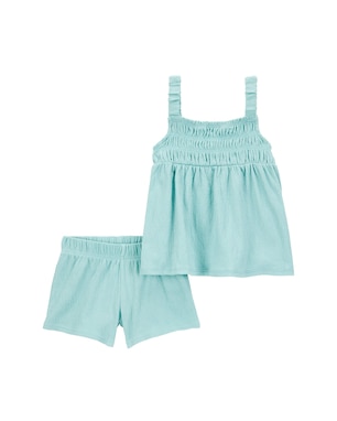 Conjunto infantil texturizado com lastex azul | Carter's
