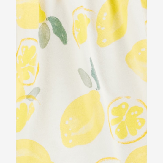 Vestido infantil evasê limão branco | Carter's