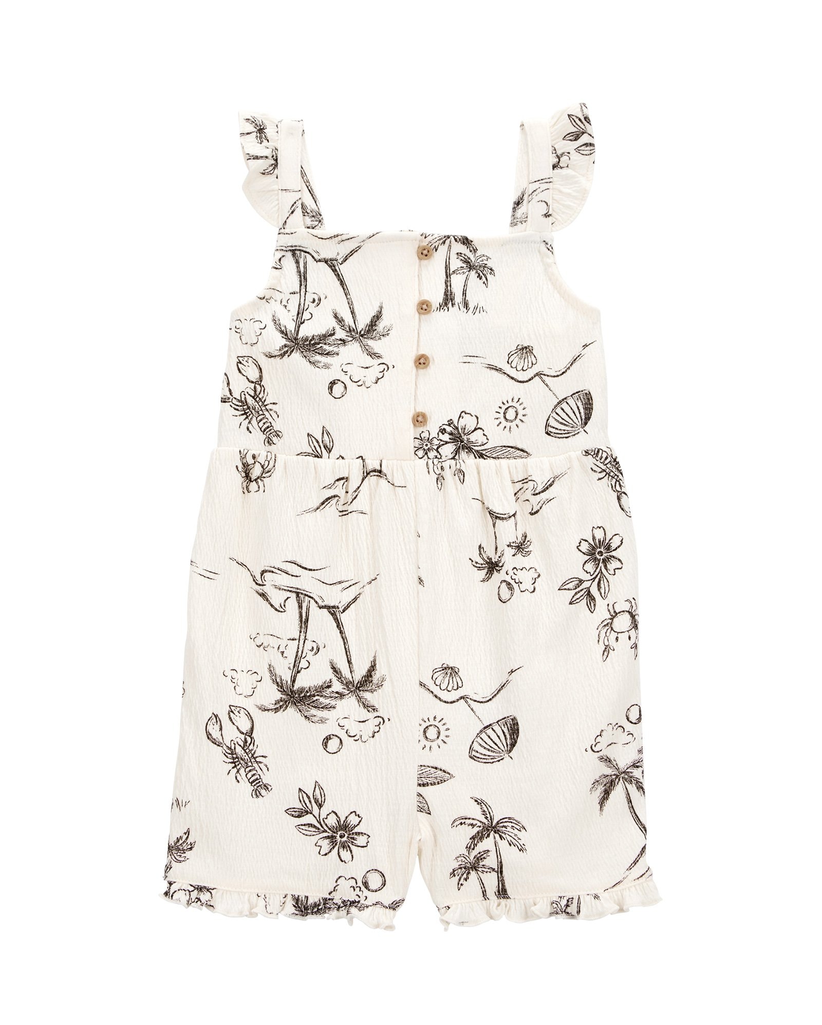 Macaquinho infantil praia no verão off-white | Carter's