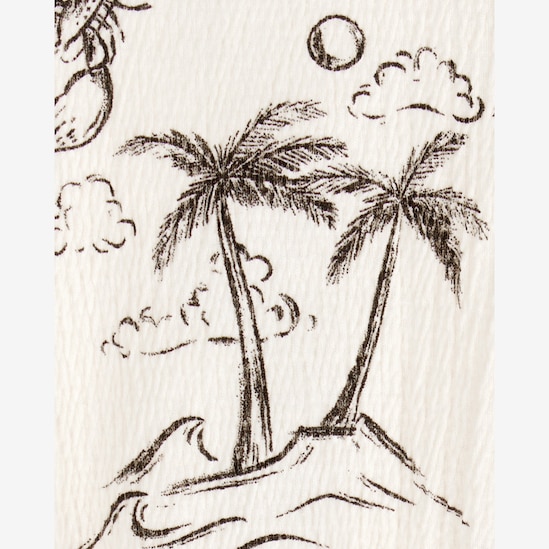 Macaquinho infantil praia no verão off-white | Carter's