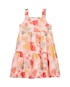 Vestido infantil evasê floral tropical rosa | Carter's