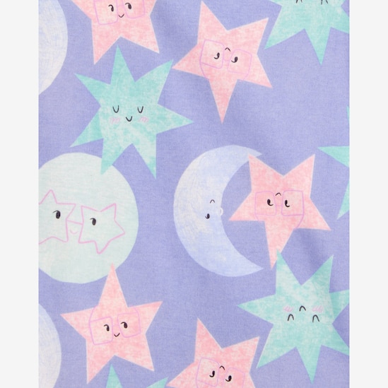 Pijama bebê 4 peças estrelinhas e lua lilás | Carter's