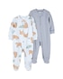 Kit macacão bebê 2 peças com pezinho urso multicor | Carter's