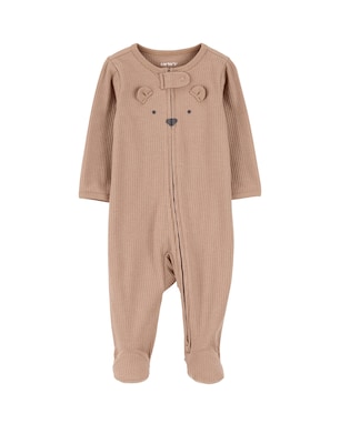 Macacão bebê manga longa com pezinho urso marrom | Carter's