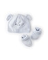 Kit touca bebê com pantufa ursinho azul | Carter's