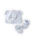 Kit touca bebê com pantufa ursinho - azul | Carter's