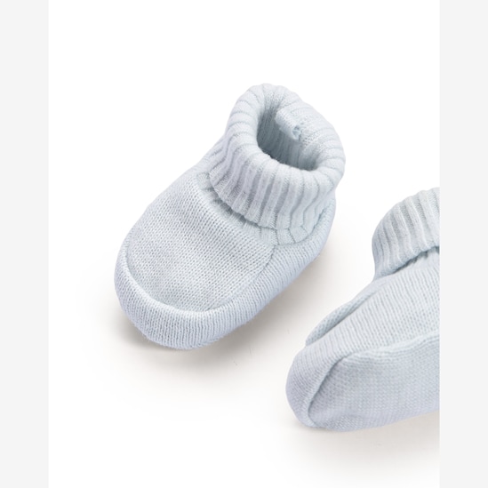 Kit touca bebê com pantufa ursinho - azul | Carter's