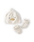 Kit touca bebê com pantufa patinho off-white | Carter's