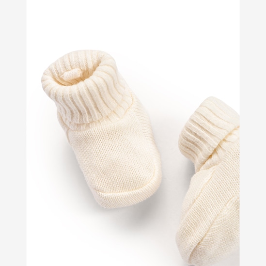 Kit touca bebê com pantufa patinho - off-white | Carter's