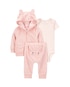 Conjunto longo bebê 3 peças atoalhados ratinho rosa | Carter's