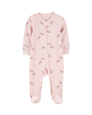 Macacão bebê manga longa com pezinho cavalo rosa | Carter's