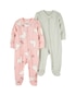 Kit macacão bebê 2 peças com pezinho lhama multicor | Carter's