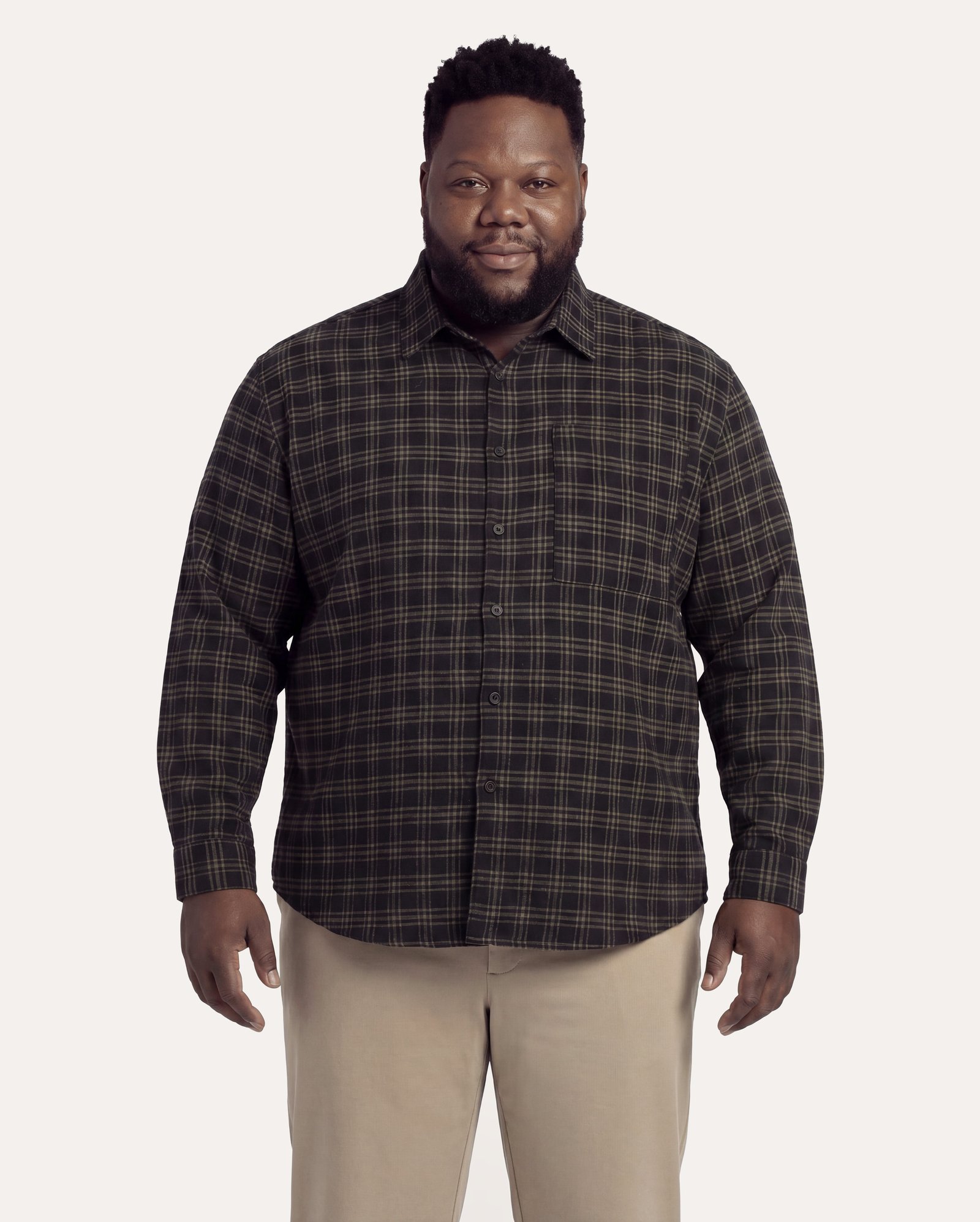 Camisa regular masculina plus size flanelada xadrez - Multicor