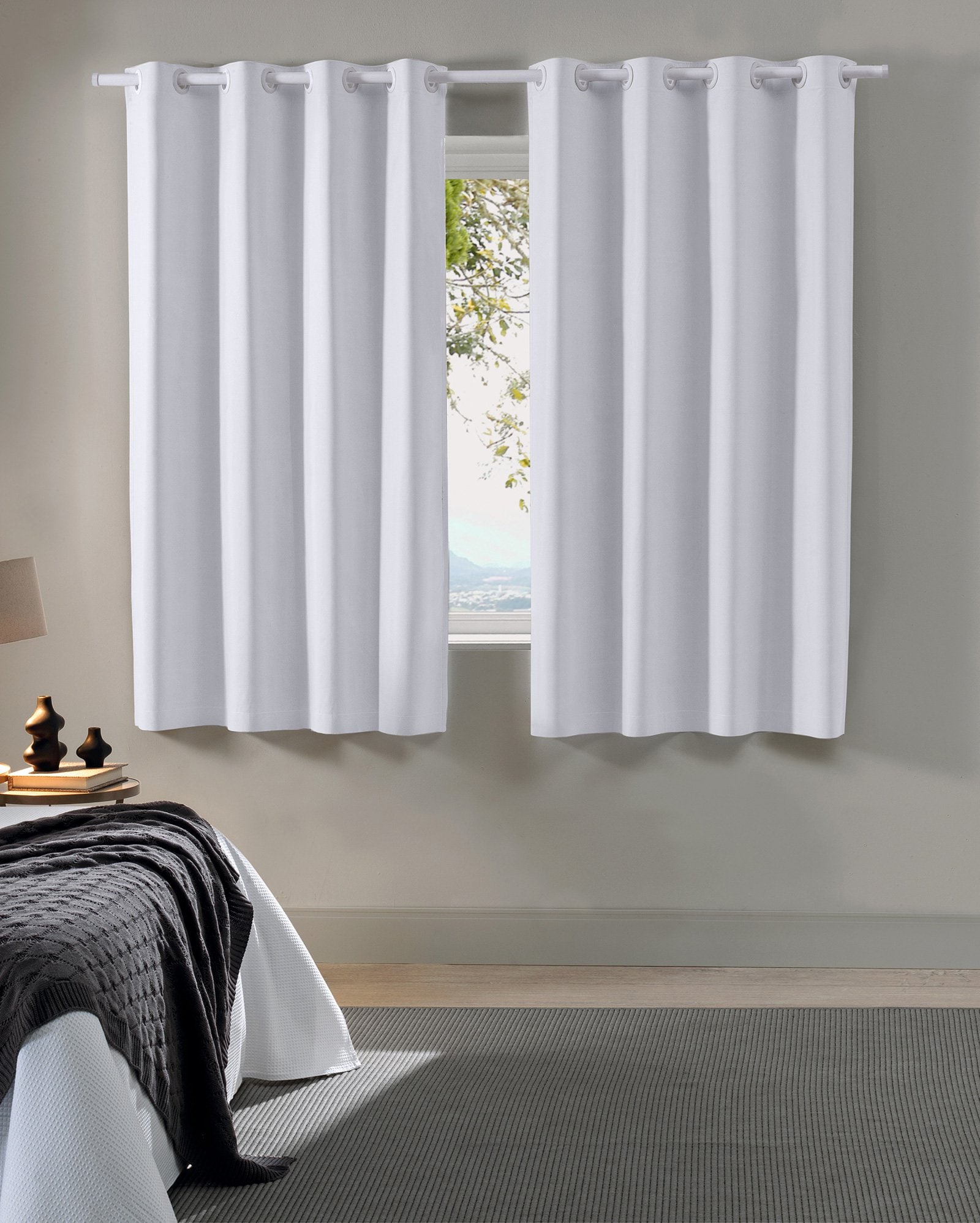Cortina blackout Pratika Flame - 170 X 260 CM Branco | Casa Riachuelo