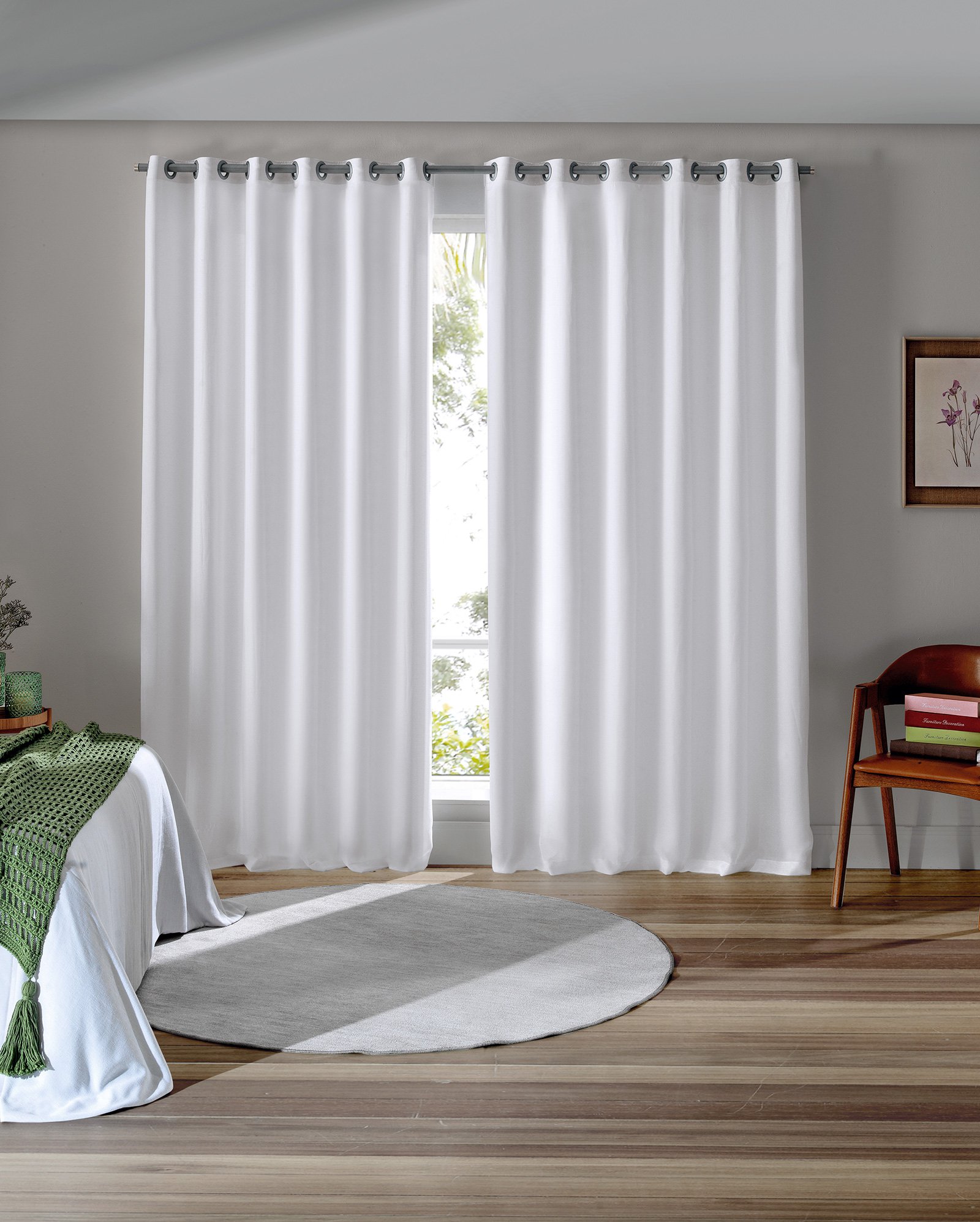 Cortina blackout Pratika Flame 250x360m - Branco | Casa Riachuelo