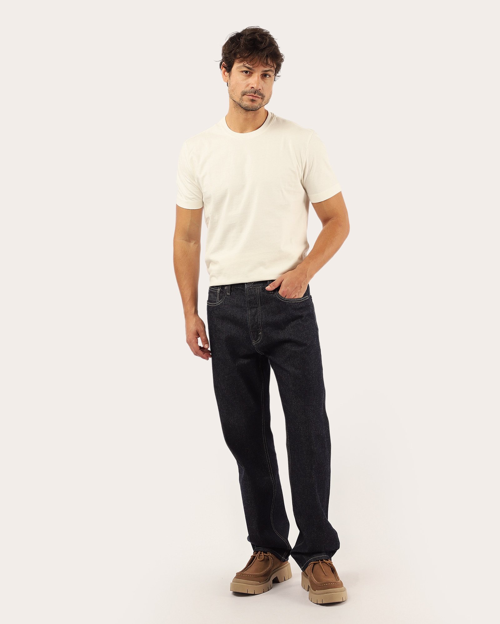 Calça jeans masculina relaxed - denim escuro | Pool Jeans